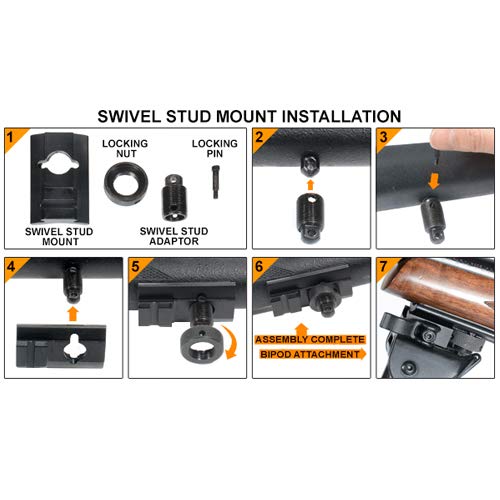 UTG Super Duty Bi-pod with QD Lever Mount, Height 6.0- 8.5