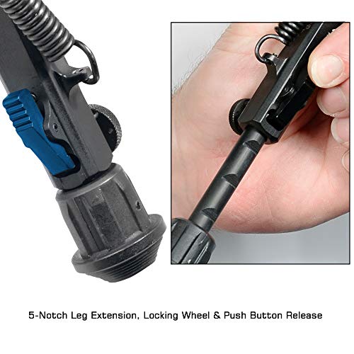 UTG Super Duty Bi-pod with QD Lever Mount, Height 6.0- 8.5