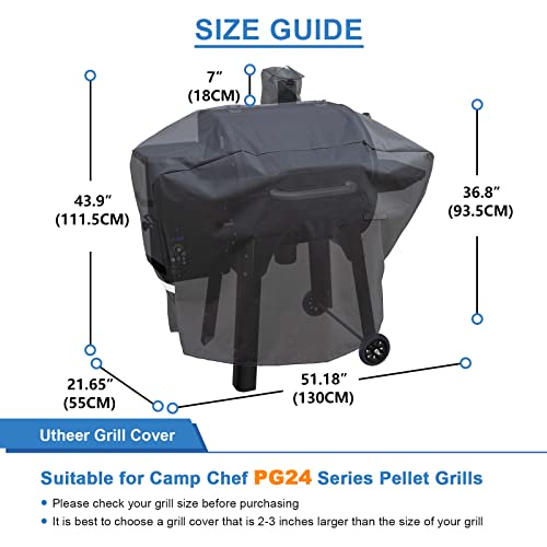 Utheer Pellet Grill Cover for Camp Chef, Upgraded Full-Length Smok...