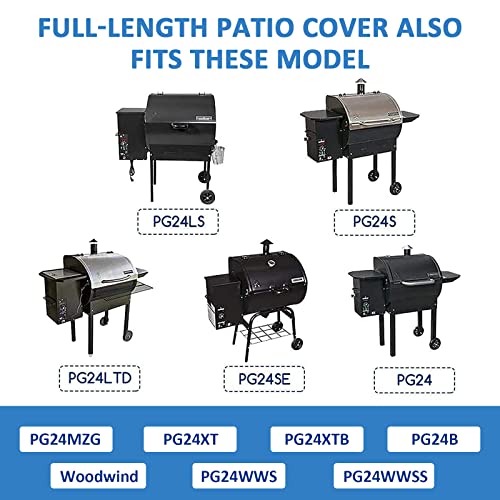 Utheer Pellet Grill Cover for Camp Chef, Upgraded Full-Length Smok...