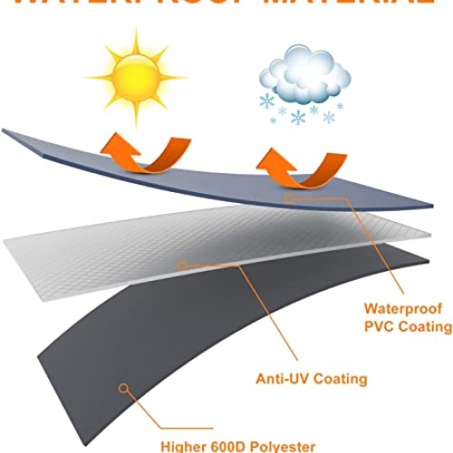 Utheer Pellet Grill Cover for Camp Chef, Upgraded Full-Length Smok...