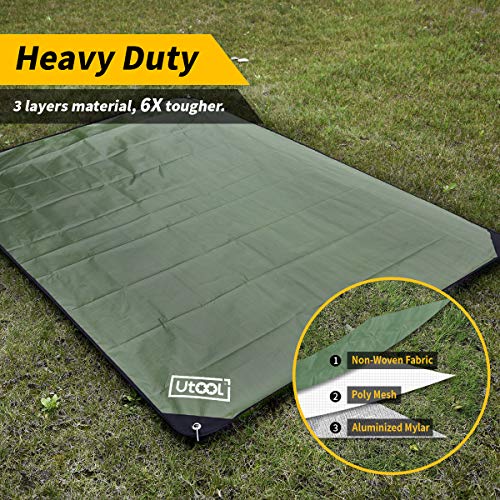 UTOOL Survival Emergency Blanket, Waterproof Insulated Tarp, Refle...