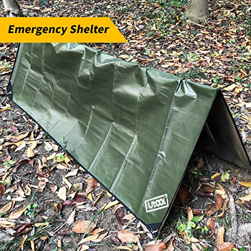 UTOOL Survival Emergency Blanket, Waterproof Insulated Tarp, Refle...