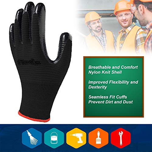 Work Gloves for Men and Women 8-Pack Safety Gloves for Working, Ga...