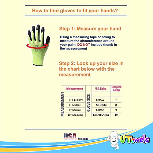 Work Gloves for Men and Women 8-Pack Safety Gloves for Working, Ga...
