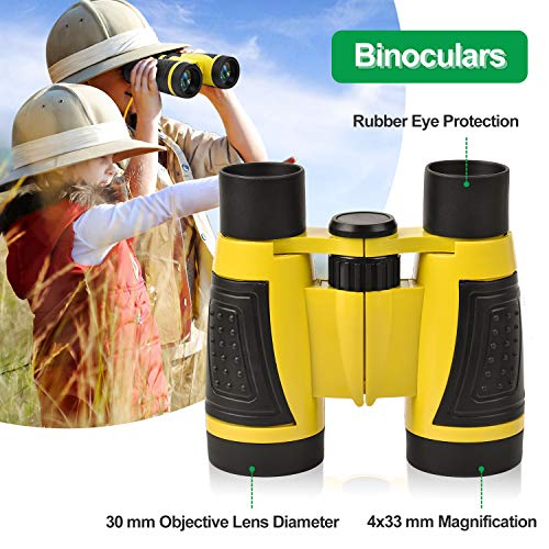 UTTORA Outdoor Explorer Kit & Bug Catcher Kit with Binoculars, Fla...