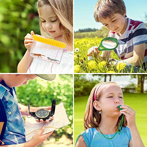 UTTORA Outdoor Explorer Kit & Bug Catcher Kit with Binoculars, Fla...