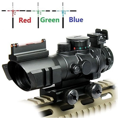 UUQ Prism 4x32 Red/Green/Blue Triple Illuminated Rapid Range Retic...