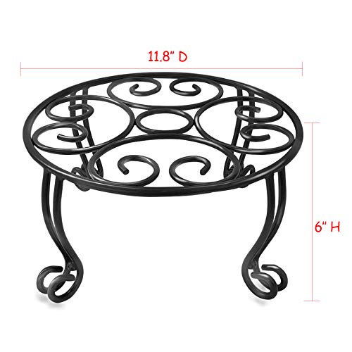 2 Pack Plant Stand Indoor Outdoor for Flower Pot Metal Garden Cont...