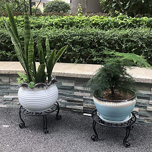 2 Pack Plant Stand Indoor Outdoor for Flower Pot Metal Garden Cont...