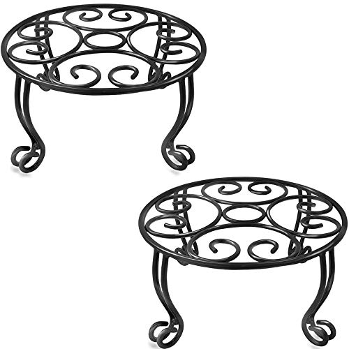 2 Pack Plant Stand Indoor Outdoor for Flower Pot Metal Garden Cont...