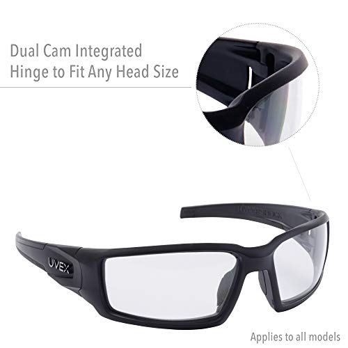 Uvex by Honeywell Hypershock Safety Glasses, Black Fame with Espre...