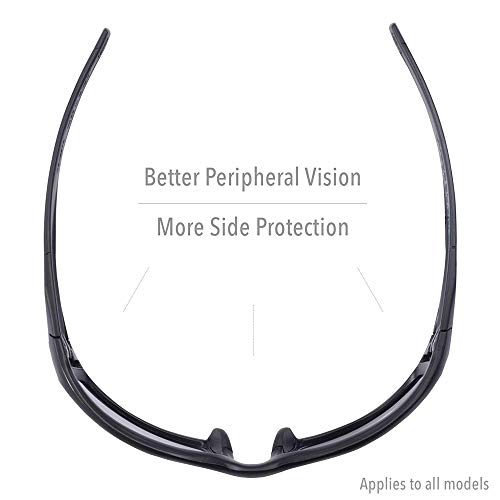 Uvex by Honeywell Hypershock Safety Glasses, Black Fame with Espre...