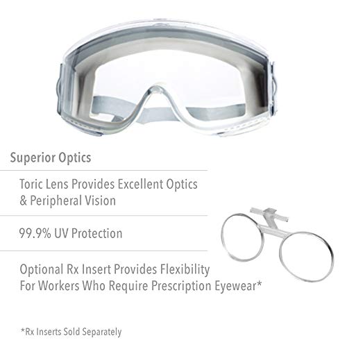 Uvex Stealth Safety Goggles with Clear Uvextreme Anti-Fog Lens, Te...