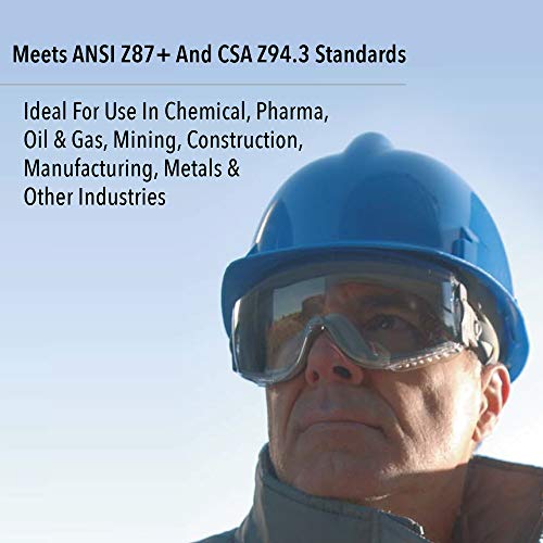 Uvex Stealth Safety Goggles with Clear Uvextreme Anti-Fog Lens, Te...