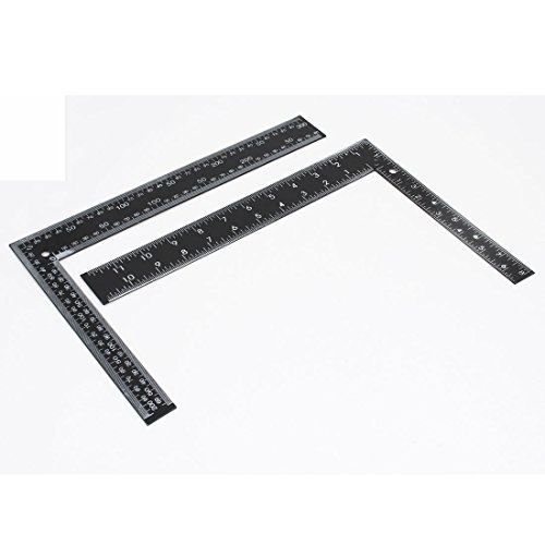 Carpenter Dual Side Angle 0-30cm 0-12inch Scale L Square Ruler 2 Pcs