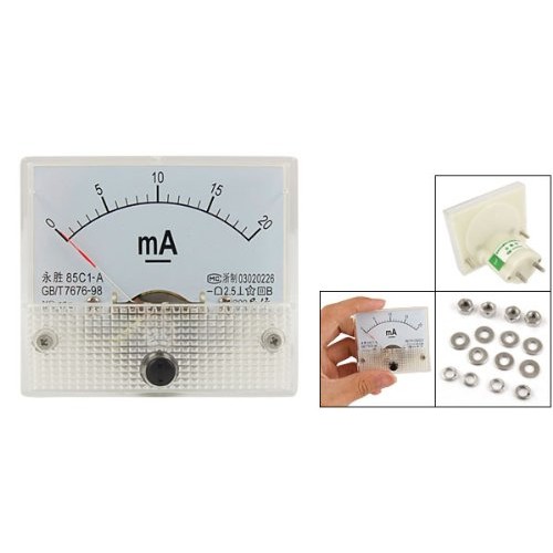 uxcell 0-20mA Analog DC Current Panel Meter Ammeter 85C1-A