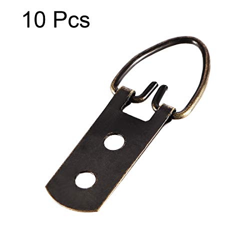 uxcell D Ring Picture Hangers, 52mm x 20mm Bronze Tone Assortment ...