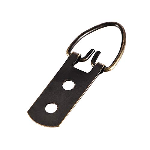 uxcell D Ring Picture Hangers, 52mm x 20mm Bronze Tone Assortment ...