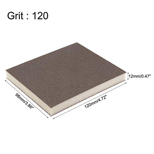 uxcell Sanding Sponge Block 120-Grits Medium Grit Sand Block Pad f...