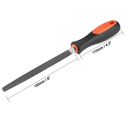 uxcell Second Cut Grade High Carbon Hardened Steel Triangle Side T...