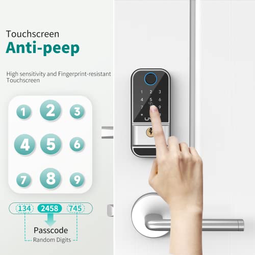 Fingerprint Door Lock, UYF Keyless Entry Door Lock with Keypad, El...