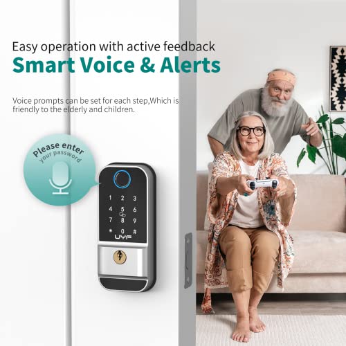 Fingerprint Door Lock, UYF Keyless Entry Door Lock with Keypad, El...
