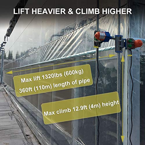 UYG 100W Greenhouse Film Roll Up Side Motor + Precise Bearing Clim...