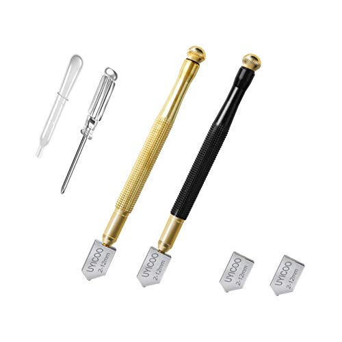UYICOO Glass Cutter Tool Set for Mosaic/Tiles/Mirror/Stained Glass...