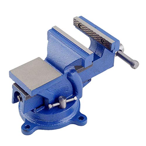 6-Inch Swivel Bench Vises,Heavy Duty Steel Workshop Bench Clamps E...