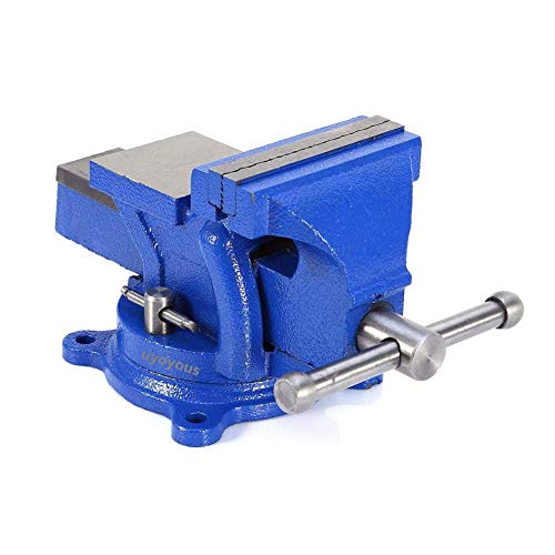 6-Inch Swivel Bench Vises,Heavy Duty Steel Workshop Bench Clamps E...