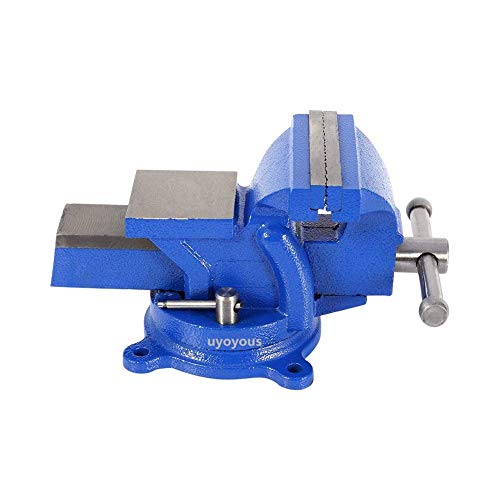 6-Inch Swivel Bench Vises,Heavy Duty Steel Workshop Bench Clamps E...