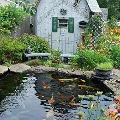 uyoyous 40 Mil HDPE Rubber Pond Liner,13ft x 16.4 ft Pond Skins Li...