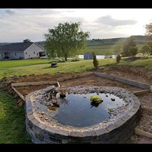 uyoyous 40 Mil HDPE Rubber Pond Liner,13ft x 16.4 ft Pond Skins Li...