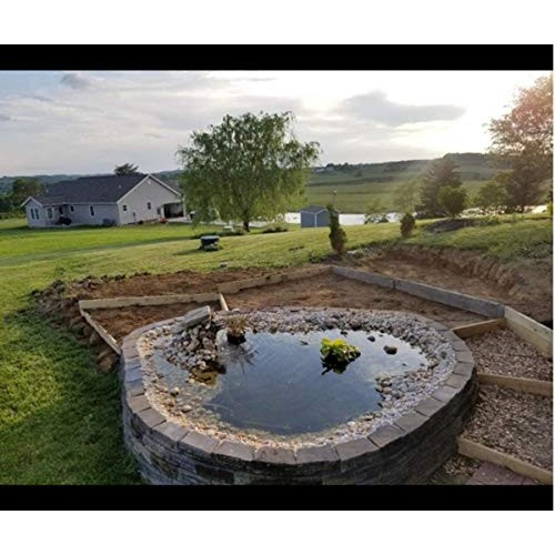 uyoyous 40 Mil HDPE Rubber Pond Liner,13ft x 16.4 ft Pond Skins Li...