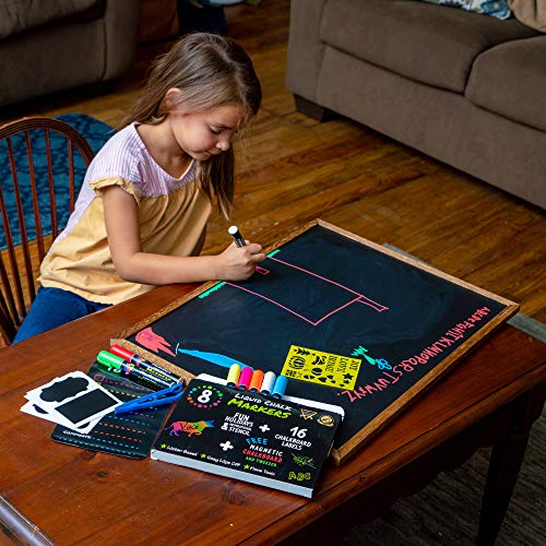 Chalk Markers by Vaci, Pack of 8 + Magnetic Chalkboard + Drawing S...