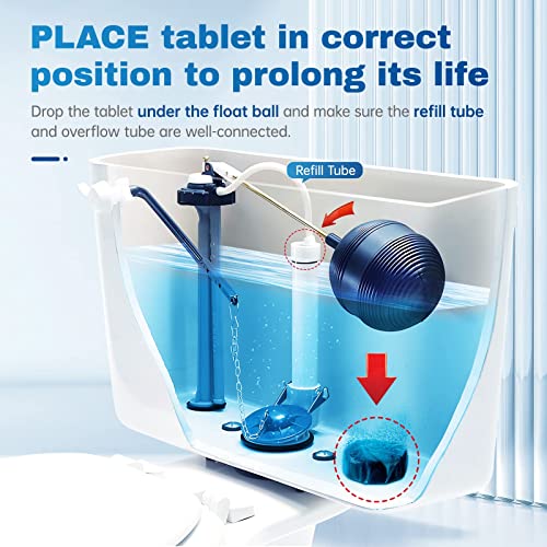 Vacplus Automatic Toilet Bowl Cleaner Tablets, Bathroom Toilet Tan...
