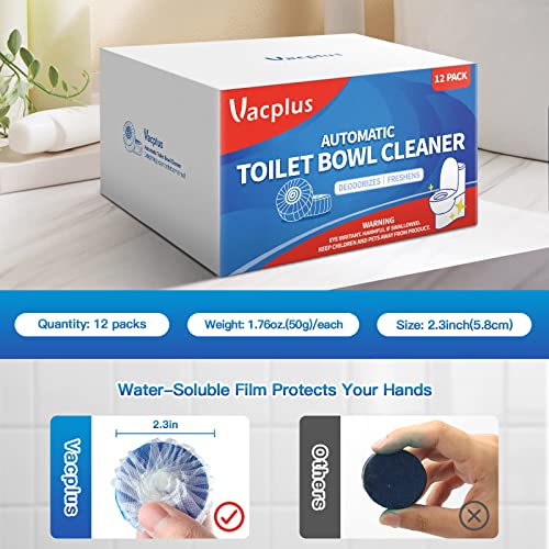 Vacplus Automatic Toilet Bowl Cleaner Tablets, Bathroom Toilet Tan...