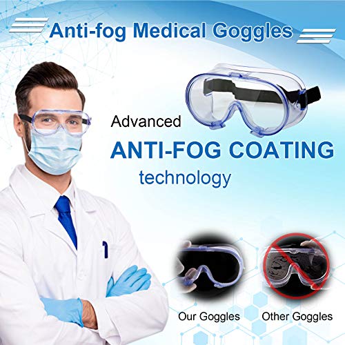 Safety Goggles FDA Registered, Z87.1 Safety Glasses Eye Protection...