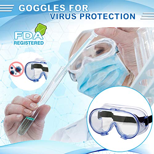 Safety Goggles FDA Registered, Z87.1 Safety Glasses Eye Protection...