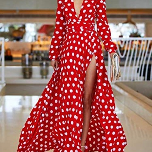 Big Dot Polka Dot Poly Cotton White Dots on Red Fabric