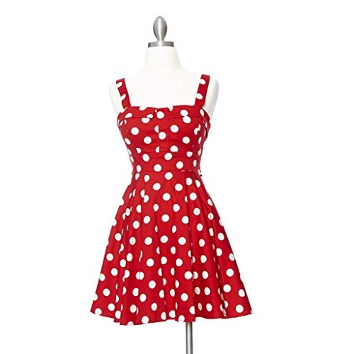 Big Dot Polka Dot Poly Cotton White Dots on Red Fabric