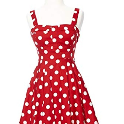 Big Dot Polka Dot Poly Cotton White Dots on Red Fabric
