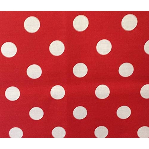Big Dot Polka Dot Poly Cotton White Dots on Red Fabric