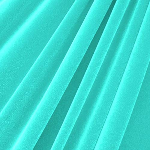 Valentina Textile Inc. Stretch Velvet Tiffany Blue Fabric by The...