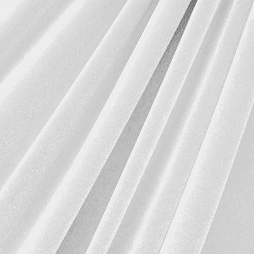 Valentina Textile Inc. Stretch Velvet White Fabric by The Yard 6...