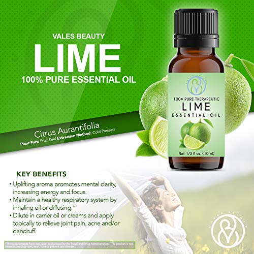 Lime Essential Oil 10 ml 100% Pure & Natural Therapeutic Grade Und...