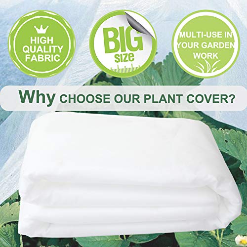 Valibe Plant Covers Freeze Protection 10 ft x 30 ft Floating Row C...