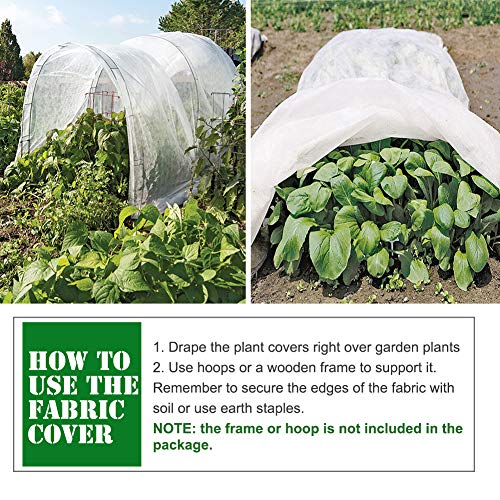 Valibe Plant Covers Freeze Protection 10 ft x 30 ft Floating Row C...