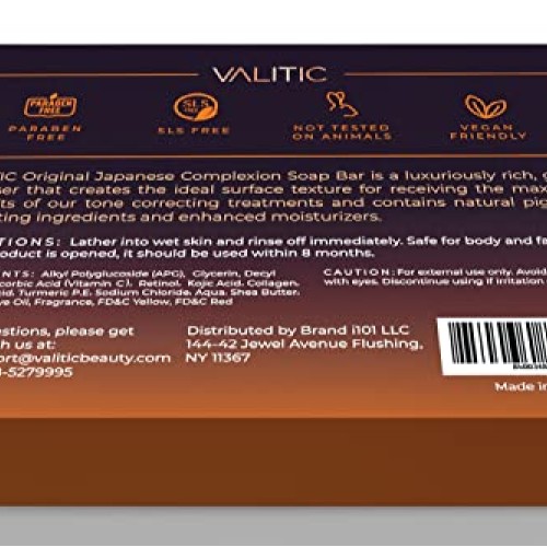 VALITIC Kojic Acid Dark Spot Remover Soap Bars with Vitamin C, Ret...